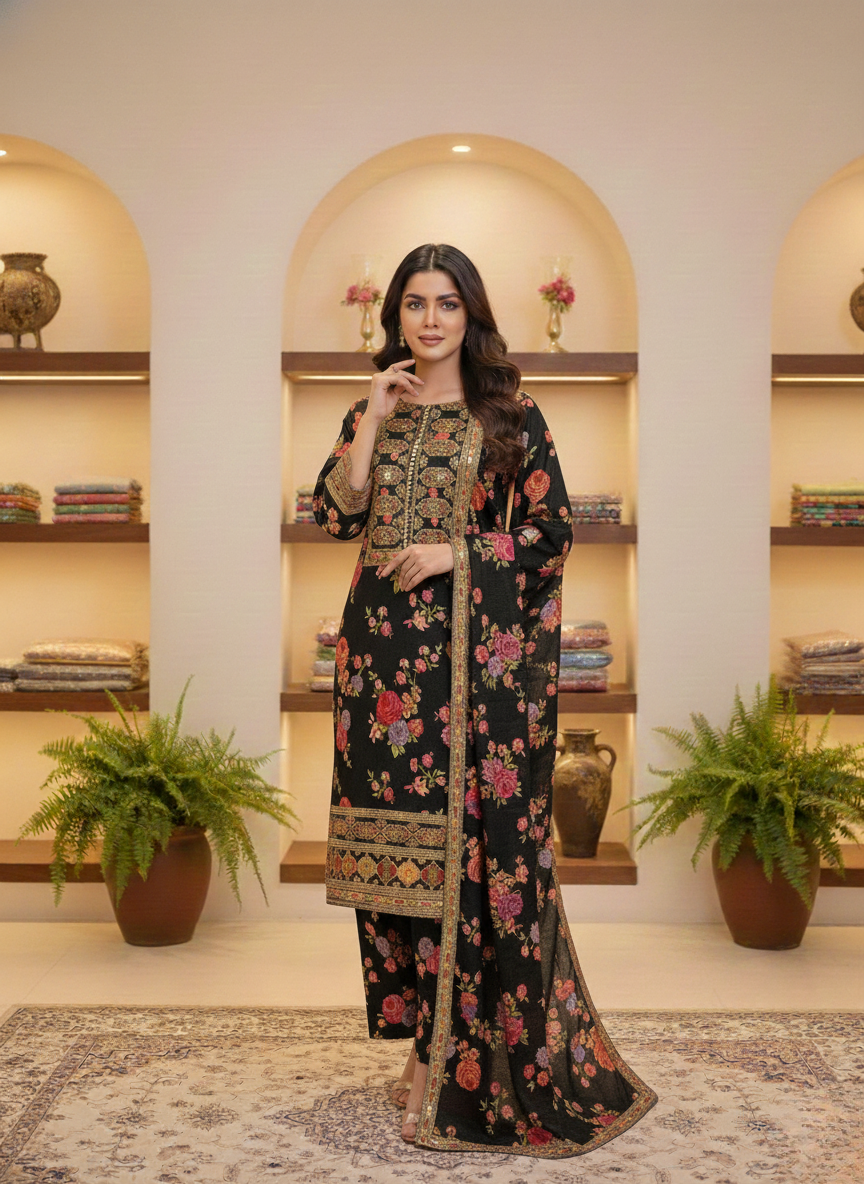 3PC Khadar All -Over Print