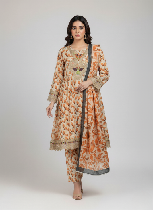 3PC Khadar All -Over Print