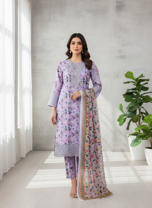 3PC Khadar All -Over Print