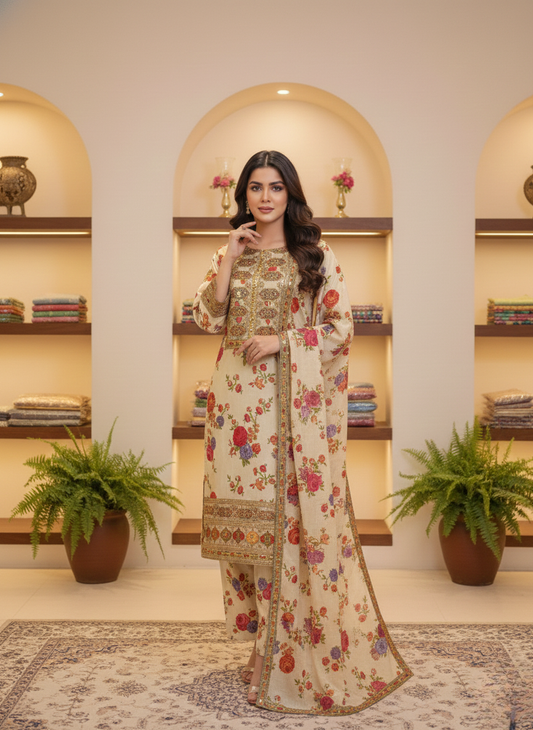 3PC Khadar All -Over Print