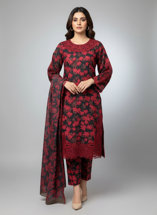 3PC Khadar All -Over Print