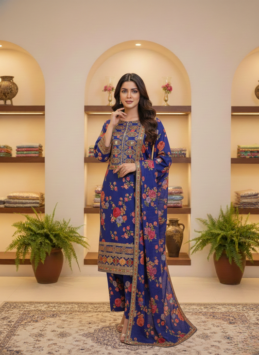 3PC Khadar All -Over Print