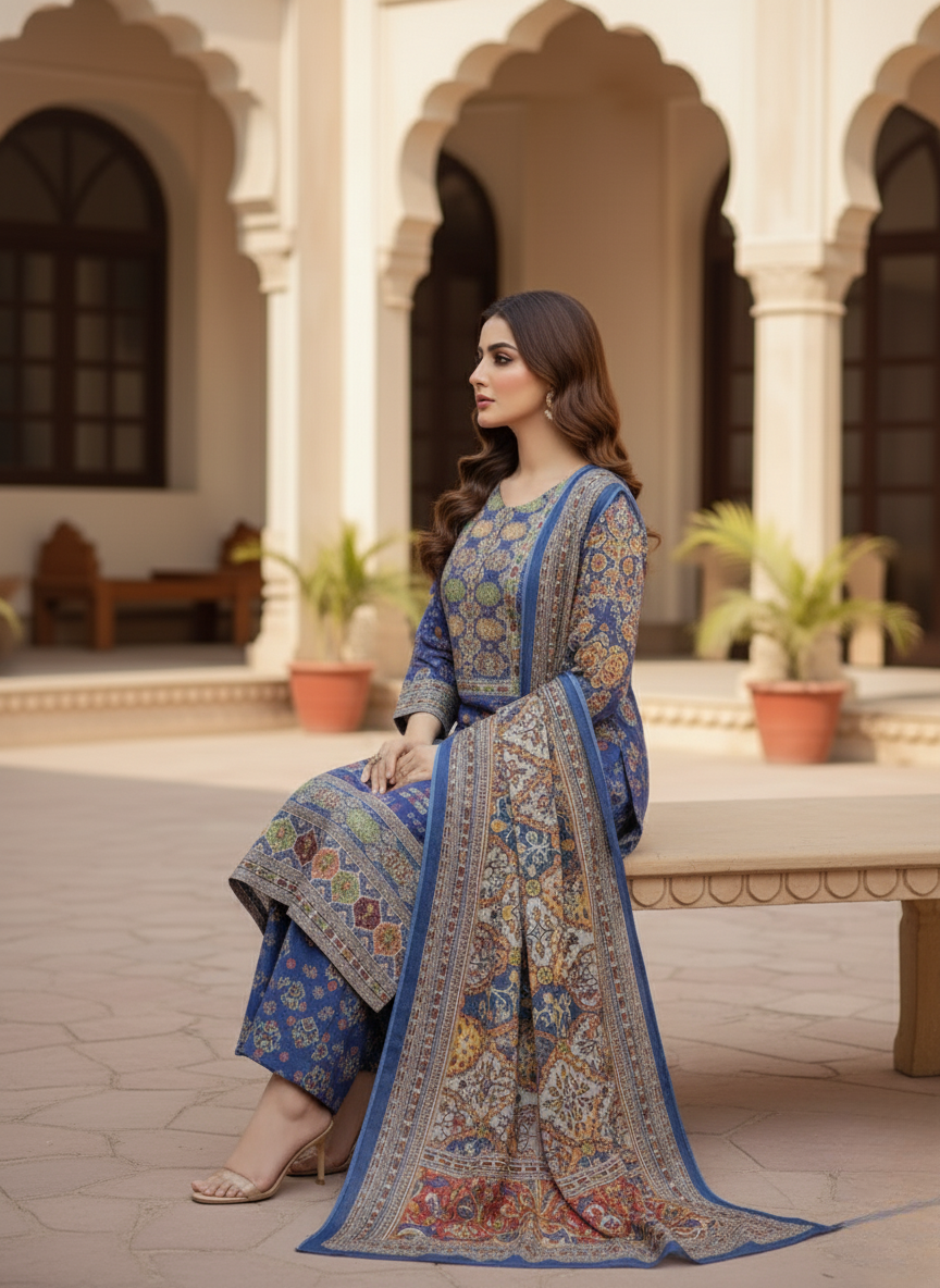 3PC Khadar All -Over Print