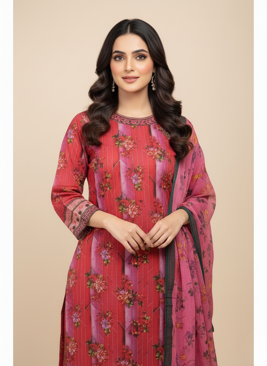 3PC Khadar All -Over Print
