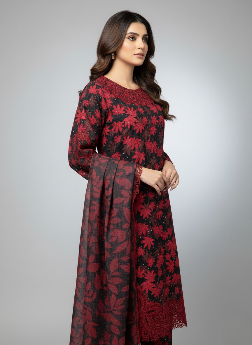 3PC Khadar All -Over Print