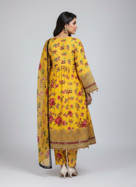 3 PC Khadar All -Over Print