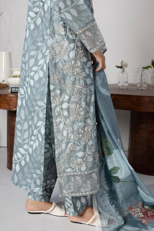 3PC Embroidered Suit-Premium Winter Cotton