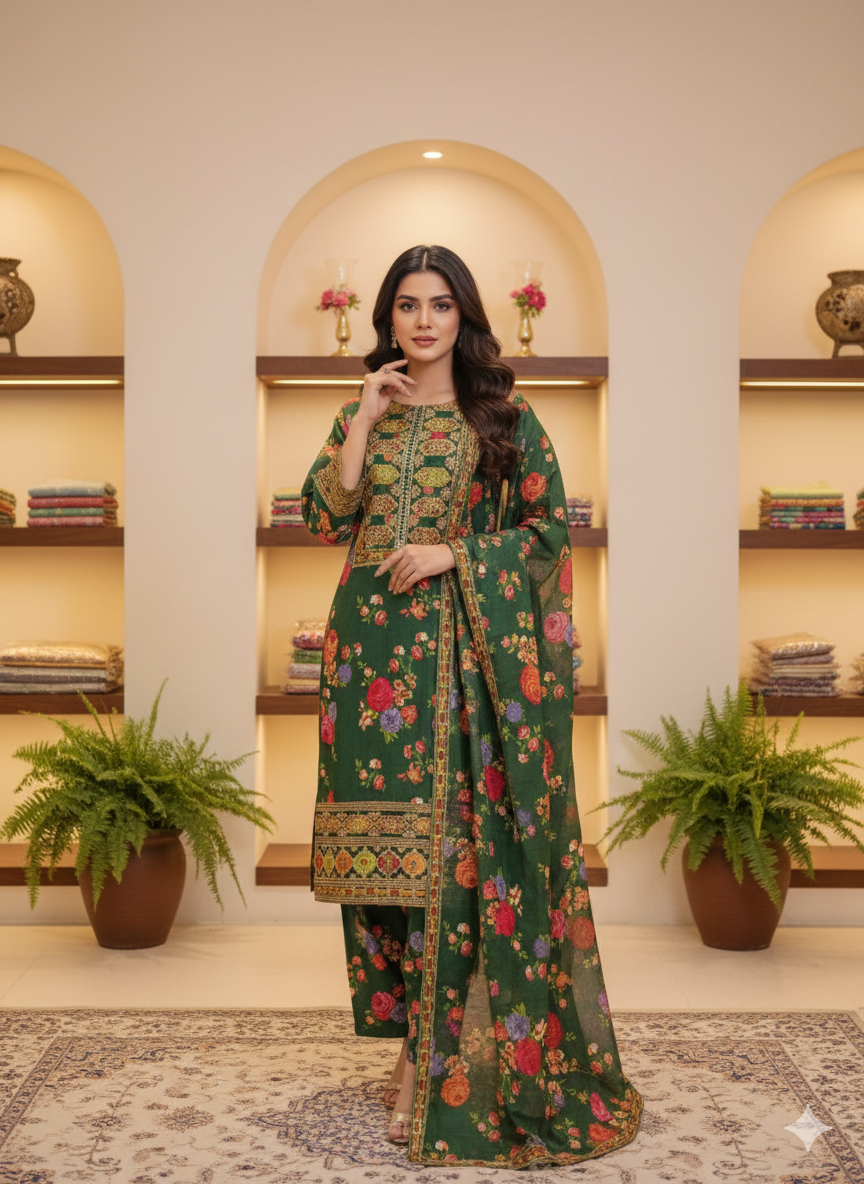 3PC Khadar All -Over Print