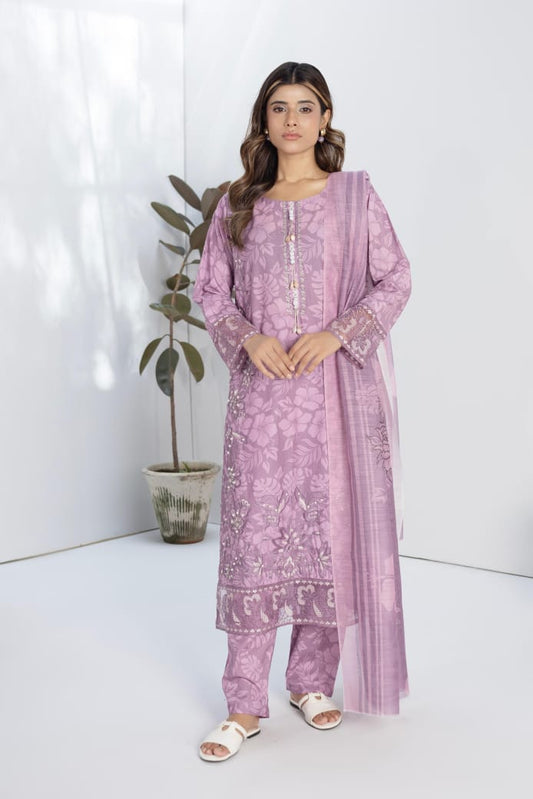 3PC Embroidered Suit-Premium Winter Cotton