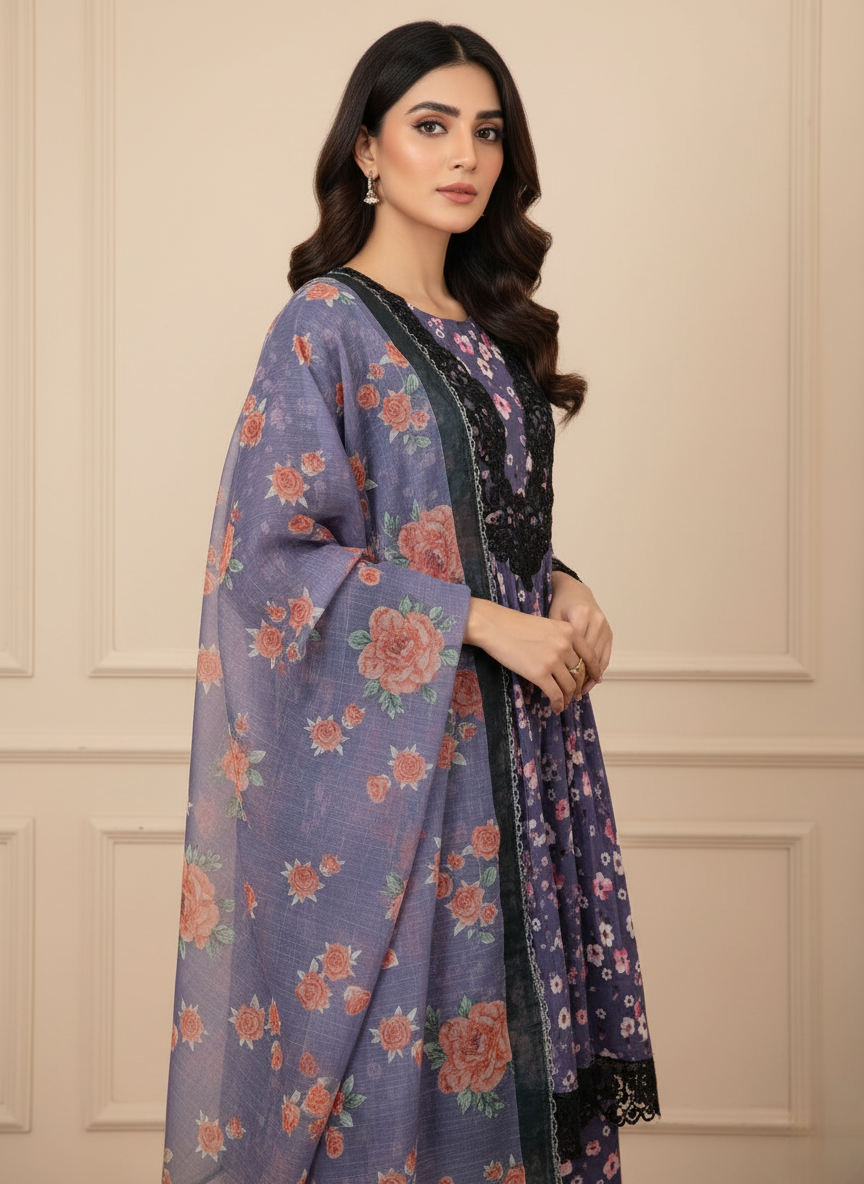 3PC Khadar All -Over Print