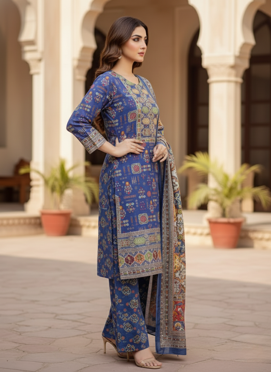 3PC Khadar All -Over Print