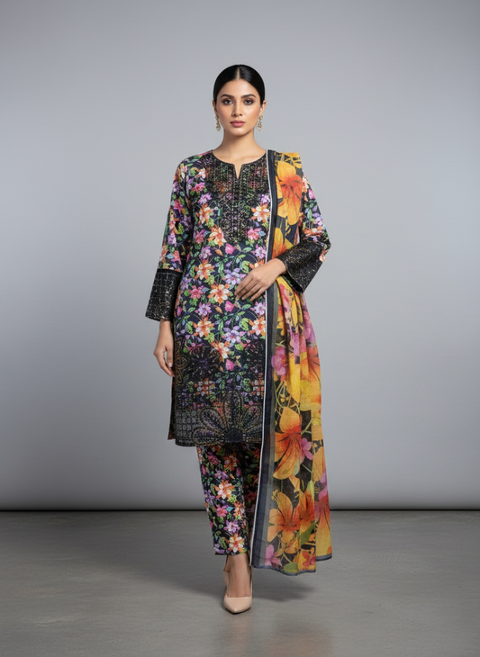 3PC Khadar All -Over Print