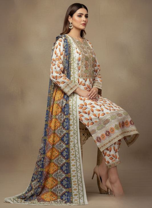 3PC Khadar All -Over Print